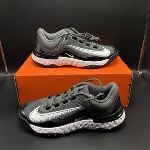 Nike Baseball Alpha Huarache Elite 4 Turf Black Grey DJ6523-011 Mens‎ Size 7.5